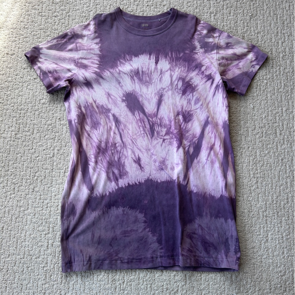 Uniqlo Hand-tie-dye Purple T-shirt Dress